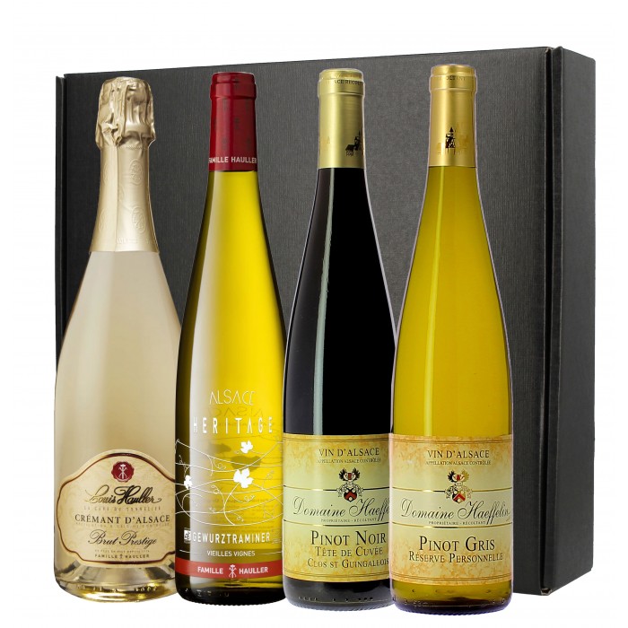 Coffret cadeau vins blanc d'Alsace à découvrir ou à offrir