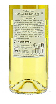 Cascastel Cuvée Prestige AOP Muscat de Rivesaltes